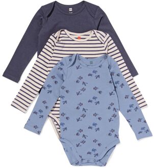 Hema Rompers katoen met vliegtuig - 3 stuks blauw (blauw) - 86/92