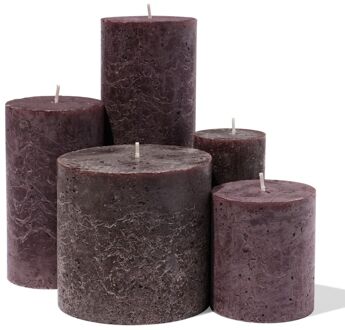 Hema Rustieke kaarsen donkerbruin (donkerbruin) - 13504077