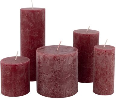 Hema Rustieke kaarsen donkerrood (donkerrood)