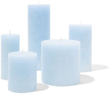 Hema Rustieke kaarsen lichtblauw (lichtblauw)