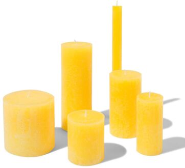 Hema Rustieke kaarsen lichtgeel (lichtgeel) - 13502794