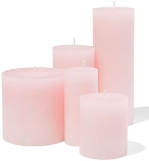 Hema Rustieke kaarsen lichtroze (lichtroze) - 13504108