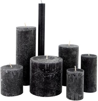 Hema Rustieke kaarsen zwart (zwart) - 13503292