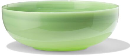 Hema Saladeschaal ⌀23x9cm glas marmereffect groen (groen)