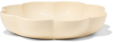 Hema Schaal ⌀30x6cm keramiek bloemvorm zand (zand)
