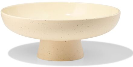 Hema Schaal op voet ⌀30x12cm keramiek zand (creme)