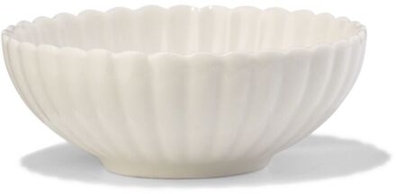 Hema Schaaltje ⌀9cm aardewerk bloem wit (wit)