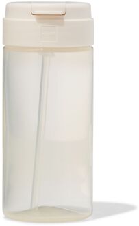 Hema Schoolbeker met rietje 300ml beige (beige)