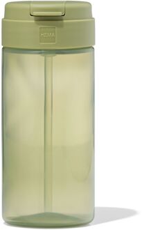 Hema Schoolbeker met rietje 300ml groen (groen)