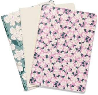 Hema Schrift A5 gelinieerd bloemen - 3 stuks (multi)