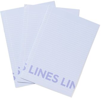 Hema Schriften A4 gelinieerd blauw - 3 stuks