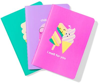 Hema Schriften A6 gelinieerd ijsjes - 3 stuks