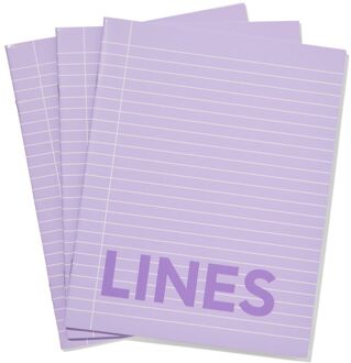 Hema Schriften lila A5 gelinieerd - 3 stuks