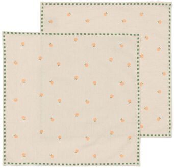 Hema Servet 45x45cm katoen fruit - 2 stuks
