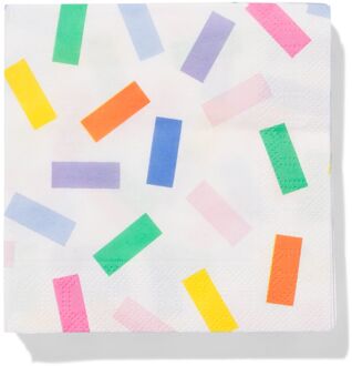 Hema Servetten 24x24cm papier kleur - 20 stuks (multicolor)