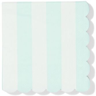 Hema Servetten 24x24cm papier strepen blauw - 20 stuks