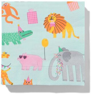 Hema Servetten 24x24cm party animal