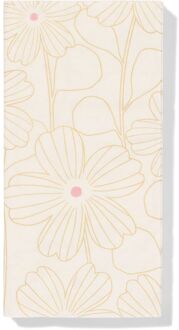 Hema Servetten 33x18cm floraal goud - 12 stuks (goud)