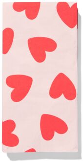 Hema Servetten 33x18cm papier floraal - 12 stuks (rood)