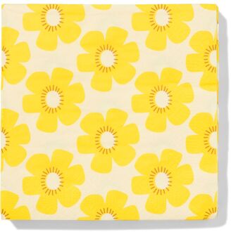Hema Servetten 33x33cm papier bloemen - 20 stuks