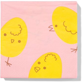 Hema Servetten 33x33cm papier kuikentjes - 20 stuks