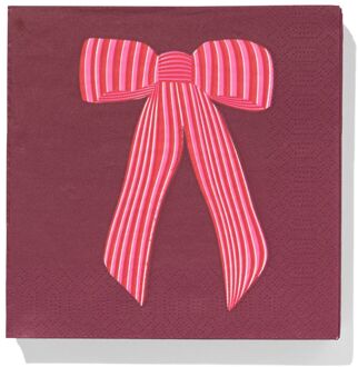 Hema Servetten 33x33cm papier strikken - 20 stuks