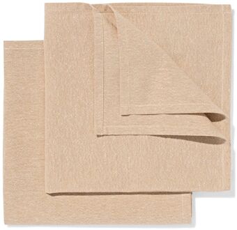 Hema Servetten 47x47cm glitter ecru - 2 stuks