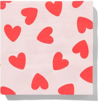 Hema Servetten hart 33x33cm - 20 stuks