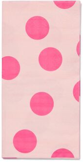 Hema Servetten stip roze 40x40cm - 12 stuks