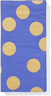 Hema Servetten stippen blauw 40x40 -12 stuks