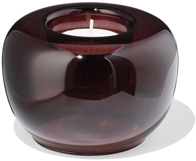 Hema Sfeerlichthouder glas retro bruin (bruin)