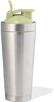 Hema Shakebeker 750ml rvs metallic-groen (grijs metallic)