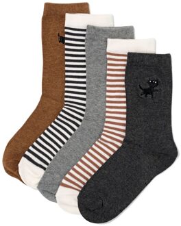 Hema Siepie damessokken - 5 paar lichtbruin (lichtbruin)