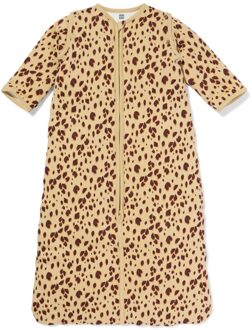 Hema Slaapzak met afneembare mouwen katoen 3.0tog luipaard bruin (bruin) - 86/104