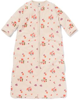 Hema Slaapzak met afneembare mouwen velvet 3.0tog bloemen beige (beige) - 86/104