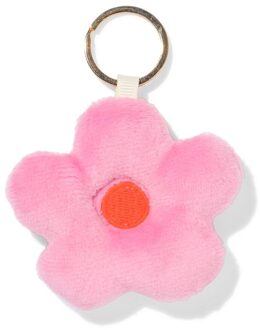 Hema Sleutelhanger 7.5cm bloem roze oranje