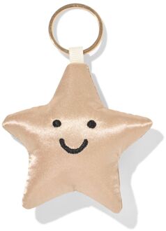 Hema Sleutelhanger 7x6cm ster met gezichtje goud