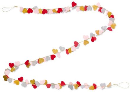 Hema Slinger hartjes - 2meter (rood)