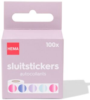 Hema Sluitstickers metallic - 100 stuks
