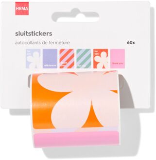 Hema Sluitstickers op rol print - 60 stuks