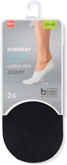 Hema Sneakersokken - 2 paar zwart (zwart) - 35/38