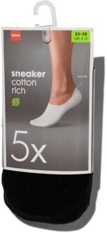 Hema Sneakersokken 5 paar zwart (zwart) - 35/38