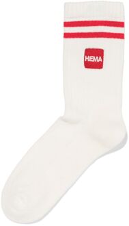 Hema Sokken HEMA-logo en hartje voor kids en volwassenen gebroken wit (gebroken wit) - 39/42