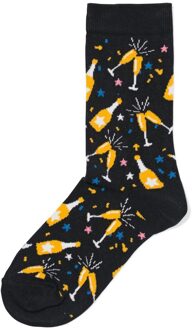 Hema Sokken voor volwassenen 'cheers' zwart (zwart) - 35/38