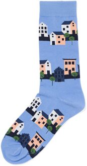 Hema Sokken voor volwassenen 'happy home' blauw (blauw) - 39/42
