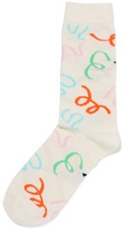 Hema Sokken voor volwassenen 'let's celebrate' beige (beige)