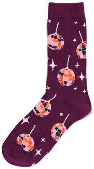 Hema Sokken voor volwassenen 'let's dance' paars (paars)