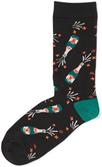Hema Sokken voor volwassenen 'make it pop' zwart (zwart) - 35/38