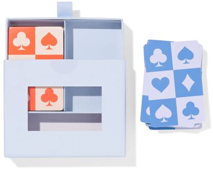 Hema Speelkaarten 13x10cm blauw/oranje - 2 stuks