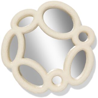 Hema Spiegel ⌀30cm papier-maché cirkels (wit)